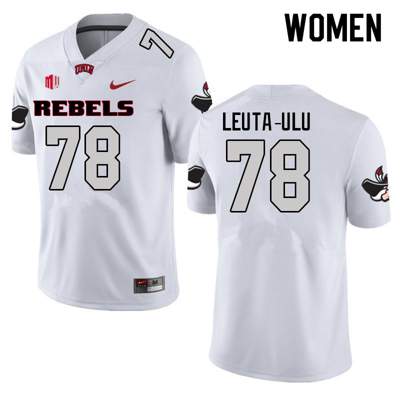 Women #78 Jeminai Leuta-Ulu UNLV Rebels College Football Jerseys Sale-White